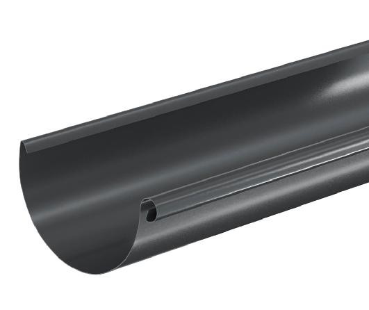 Водосток Aquasistem, система 125x90 - Водосточный желоб 3.00м RAL 7024 Тёмно-серый купить в Сызрани