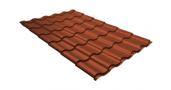 Металлочерепица кредо GL 0,5 GreenСoat Pural RR 750 кирпично-красный (RAL 8004 терракота) купить в Сызрани