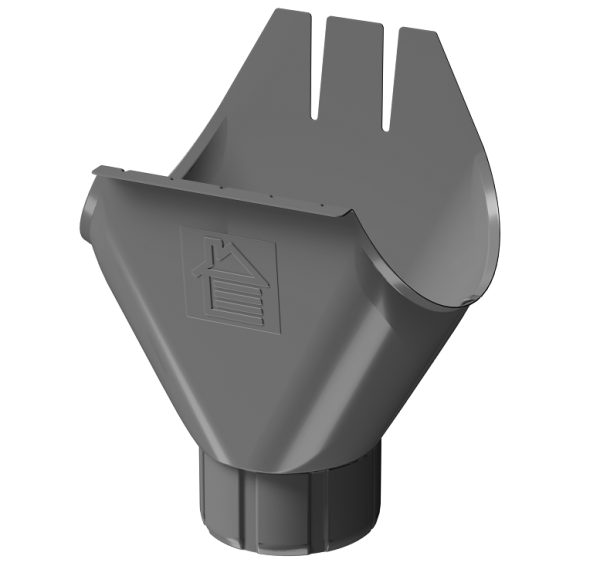 Воронка желоба D125 Döcke STAL PREMIUM Графит, (RAL 7024) купить в Сызрани