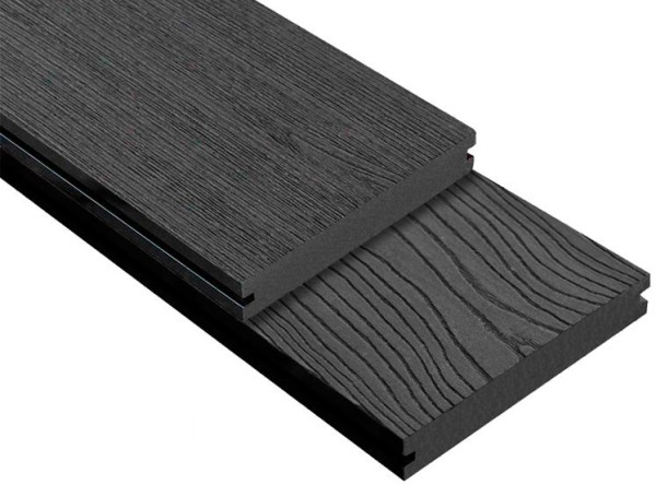 Террасная доска ДПК Outdoor 3D полнотелая STORM/OCEAN BLACK черная купить в Сызрани