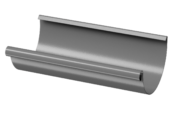 Желоб полукруглый D125 3 м Döcke STAL PREMIUM Графит, (RAL 7024) купить в Сызрани