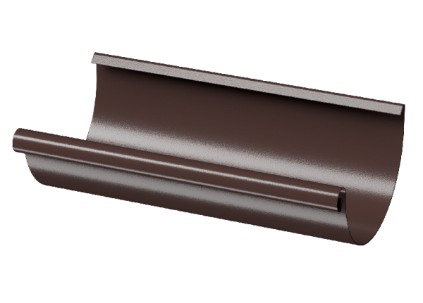 Желоб полукруглый D125 3 м Döcke STAL PREMIUM Шоколад, (RAL 8019) купить в Сызрани