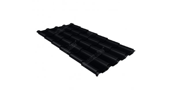 Металлочерепица камея 0,45 Drap RAL 9005 черный купить в Сызрани