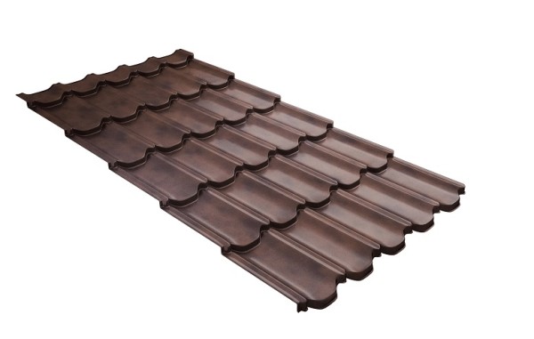 Металлочерепица квинта плюс с  3D резом 0,45 Safari Twincolor Brown купить в Сызрани
