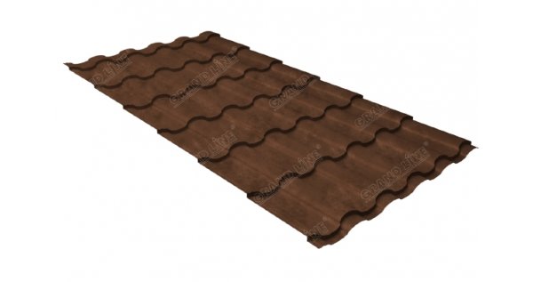 Металлочерепица кредо GL 0,5 Safari Twincolor Brown купить в Сызрани