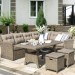 Комплект мебели AFINA плетеной из иск. ротанга AFM-307B Beige купить в Сызрани