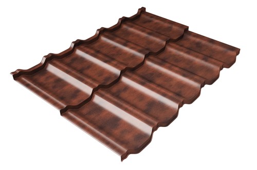 Металлочерепица модульная Квинта Uno Grand Line c 3D резом 0,45 Safari Twincolor Brown купить в Сызрани