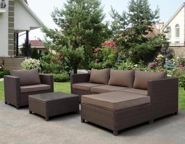 Комплект мебели AFINA плетеной из иск. ротанга YR821A Brown/Beige купить в Сызрани