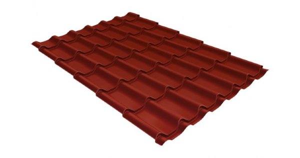 Металлочерепица классик 0,5 Satin RAL 3009 оксидно-красный купить в Сызрани