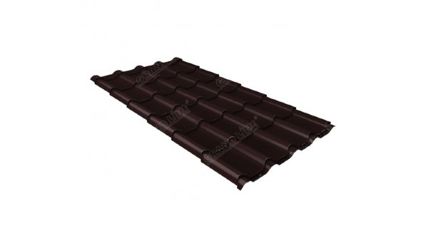 Металлочерепица камея GL 0,5 Quarzit RAL 8017 Metallic купить в Сызрани