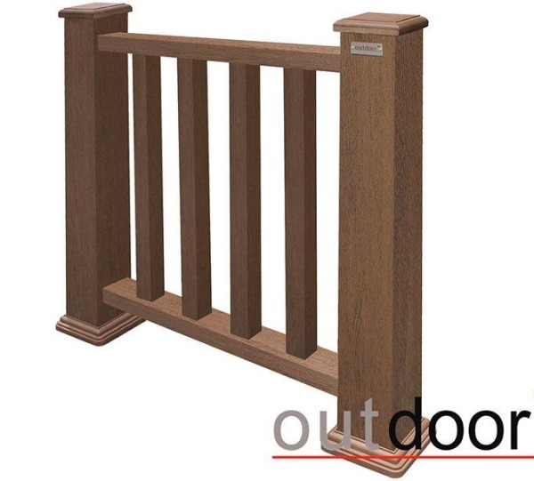 Ограждение из ДПК Outdoor Классик 3D STORM коричневый микс купить в Сызрани
