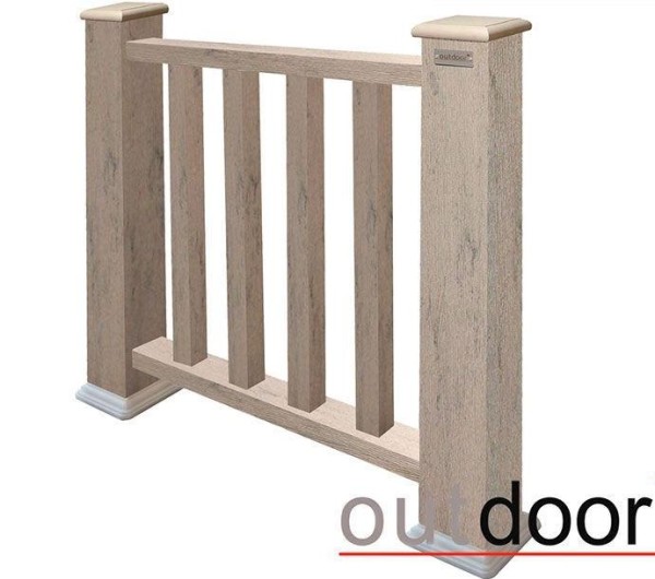 Ограждение из ДПК Outdoor Классик 3D STORM серый микс купить в Сызрани