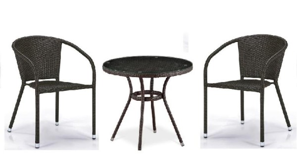 Комплект плетеной мебели AFINA из иск. ротанга Асоль-7 T282ANT/Y137C-W53 Brown 2Pcs купить в Сызрани