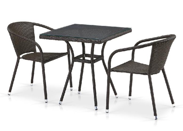 Комплект плетеной мебели AFINA из иск. ротанга T282BNT/Y137C-W53 Brown 2Pcs купить в Сызрани