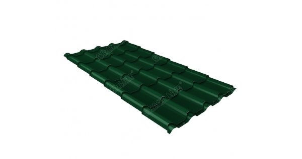 Металлочерепица камея 0,5 Satin RAL 6005 зеленый мох купить в Сызрани