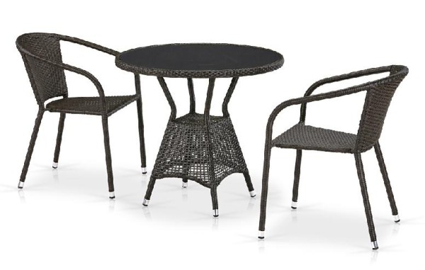 Комплект плетеной мебели AFINA из иск. ротанга T707ANS/Y137C-W53 Brown 2Pcs купить в Сызрани