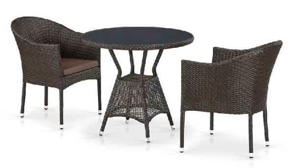 Комплект плетеной мебели AFINA из иск. ротанга T707ANS/Y350-W53 Brown 2Pcs купить в Сызрани