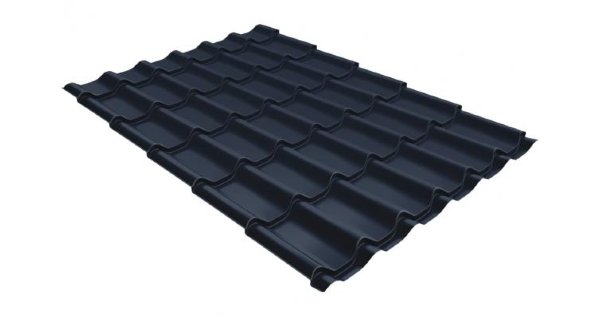 Металлочерепица классик 0,5 Satin RAL 7024 мокрый асфальт купить в Сызрани