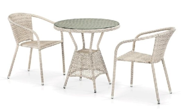 Комплект плетеной мебели AFINA из иск. ротанга T705ANT/Y137C-W85 Latte 2Pcs купить в Сызрани