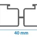 Лага алюминиевая KRONEX 40x15x3000 мм опорная Slim купить в Сызрани