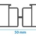 Лага алюминиевая KRONEX 50x25x3000 мм несущая купить в Сызрани