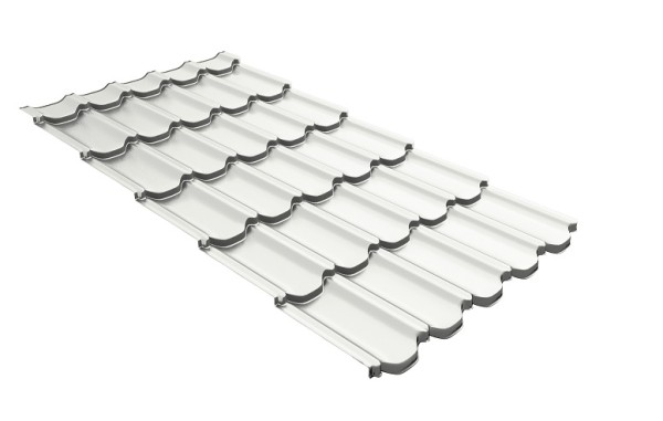 Металлочерепица квинта плюс с 3D резом 0,5 Satin RAL 9003 сигнальный белый купить в Сызрани