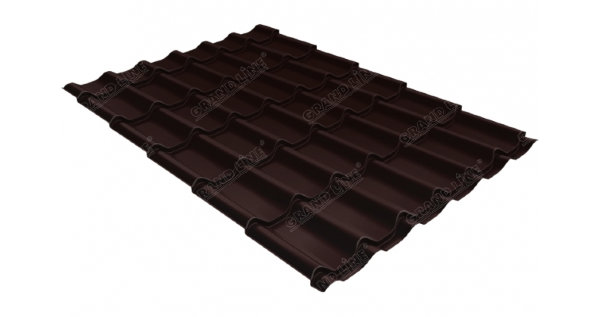 Металлочерепица классик GL 0,5 Quarzit RAL 8017 шоколад Metallic купить в Сызрани