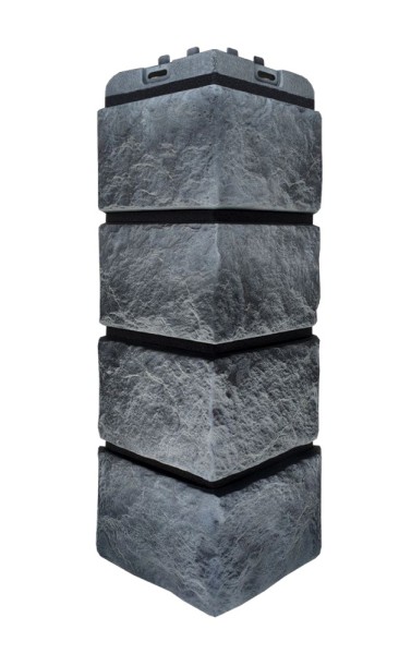 Угол наружный Grand Line Колотый Камень Антрацит, Шов чёрный купить в Сызрани